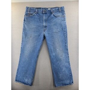 Vintage Levis 517 Jeans Mens 42X30 Fits 39x27 Orange Tab Boot Cut USA Distressed